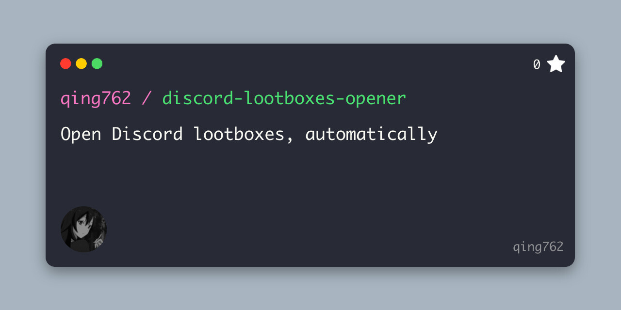 Discord lootboxes opener